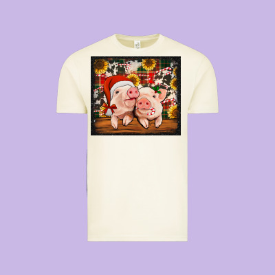 Christmas Pigs Tumbler Vintage Tee Designed By Jasminsmagicworld