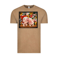 Vintage Coffee Christmas pigs tumbler Vintage Tee - Jasminsmagicworld