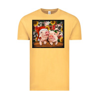 Vintage Mustard Christmas pigs tumbler Vintage Tee - Jasminsmagicworld