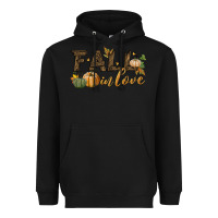 Black fall in love Heavyweight Hoodie - BundleAndBundleShop