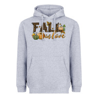 Heather Grey fall in love Heavyweight Hoodie - BundleAndBundleShop