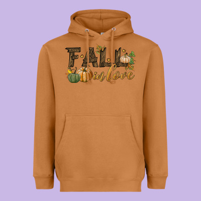 Fall In Love Heavyweight Hoodie Designed By Bundleandbundleshop