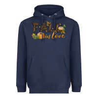 Navy fall in love Heavyweight Hoodie - BundleAndBundleShop