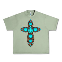 Oil Green gemstone leopard cross Urban Heavy Tee - JahusDesignShop