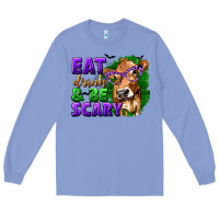 Colony Blue Eat Drink and Be Scary with Halloween Long Sleeve Tee - texasbilliewilder