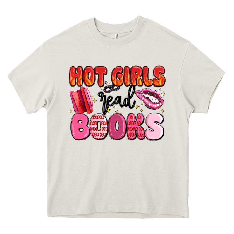 Hot Girls Read Books Heavy Core Tee by MaliasSmallBusiness | Teevron