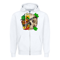 White Skull crawfish season Zipper Hoodie - FaDigitalArtStudio