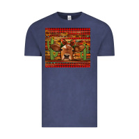Vintage Denim western christmas cow tumbler Vintage Tee - Jasminsmagicworld