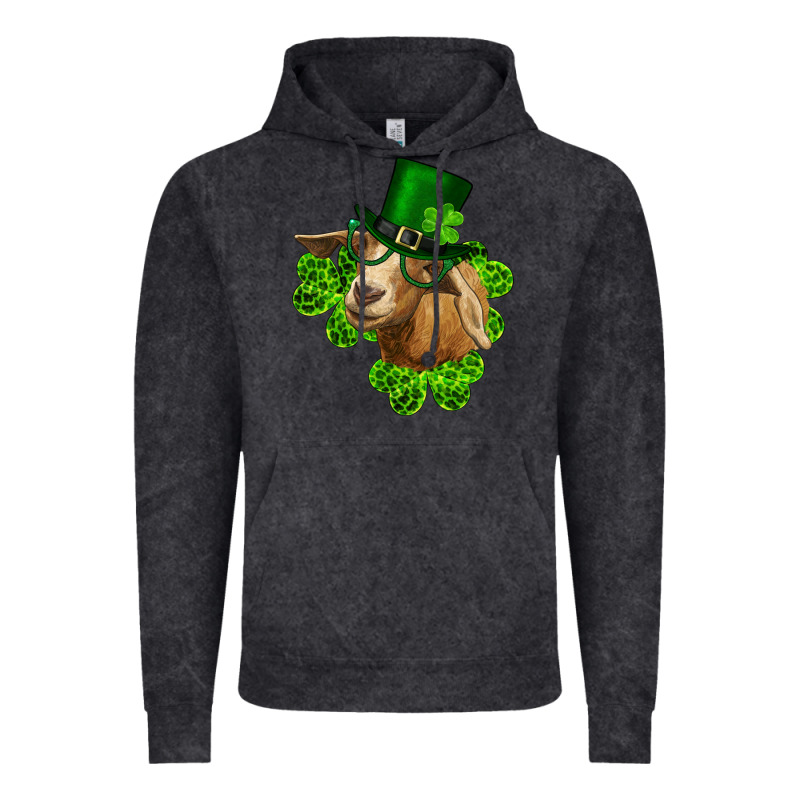 St. Patrick's Day Goat Clovers And Leprechaun Hat Vintage Hoodie by RanaPortraitStore | Teevron