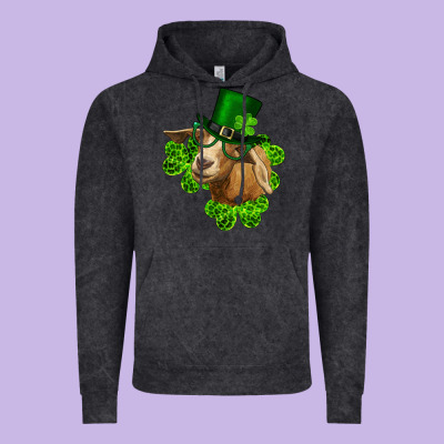 St. Patrick's Day Goat Clovers And Leprechaun Hat Vintage Hoodie Designed By Ranaportraitstore