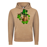 Vintage Coffee st. patrick's day goat clovers and leprechaun hat Vintage Hoodie - RanaPortraitStore