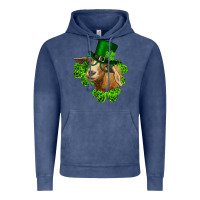 Vintage Denim st. patrick's day goat clovers and leprechaun hat Vintage Hoodie - RanaPortraitStore