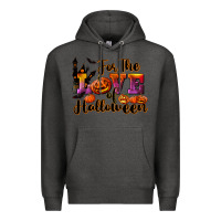 Charcoal Heather For The Love Of Halloween Premium Hoodie - RanaPortraitStore
