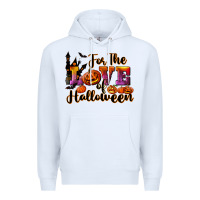 White For The Love Of Halloween Premium Hoodie - RanaPortraitStore