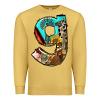 Antique Gold farm life alphabet lowercase letters g Premium Sweatshirt - BundleAndBundleShop