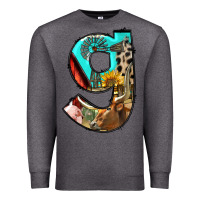Charcoal Heather farm life alphabet lowercase letters g Premium Sweatshirt - BundleAndBundleShop