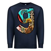 Navy farm life alphabet lowercase letters g Premium Sweatshirt - BundleAndBundleShop