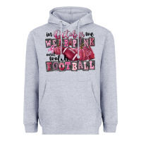Heather Grey in october we wear pink and watch football Heavyweight Hoodie - FaDigitalArtStudio