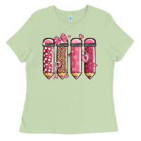 Matcha valentine' day teacher school pencils Ladies Tee - MaliasSmallBusiness