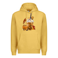 Antique Gold Pumpkin Spice Coffee Premium Hoodie - FaDigitalArtStudio