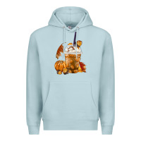 Blue Mist Pumpkin Spice Coffee Premium Hoodie - FaDigitalArtStudio