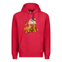 Cardinal Pumpkin Spice Coffee Premium Hoodie - FaDigitalArtStudio