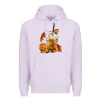 Lilac Pumpkin Spice Coffee Premium Hoodie - FaDigitalArtStudio