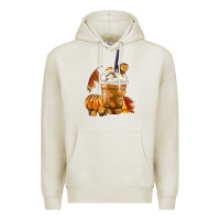 Oatmeal Heather Pumpkin Spice Coffee Premium Hoodie - FaDigitalArtStudio