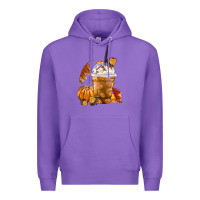Purple Pumpkin Spice Coffee Premium Hoodie - FaDigitalArtStudio