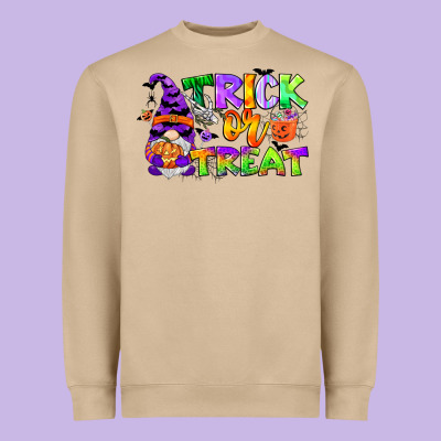 Trick Or Treat Gnome Heavyweight Sweatshirt Designed By Cowgirlartshop