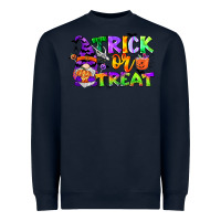 Navy trick or treat gnome Heavyweight Sweatshirt - CowGirlArtShop