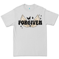 Dove Grey forgiven christian angel wings Premium Tee - MaliasSmallBusiness