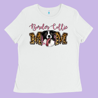 Border Collie Mom Ladies Tee Designed By Jasminsmagicworld