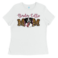 White Border Collie Mom Ladies Tee - Jasminsmagicworld