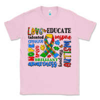 Bubblegum Pink autism awareness typography Classic Tee - Artiststas