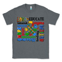 Charcoal Heather autism awareness typography Classic Tee - Artiststas