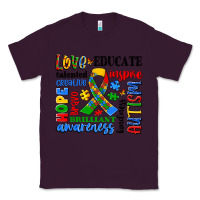 Plum autism awareness typography Classic Tee - Artiststas