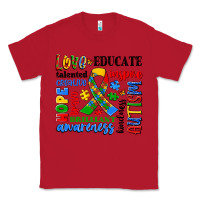 Red autism awareness typography Classic Tee - Artiststas