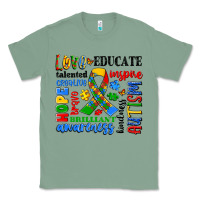 Sage autism awareness typography Classic Tee - Artiststas