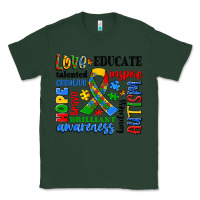 Sports Green autism awareness typography Classic Tee - Artiststas