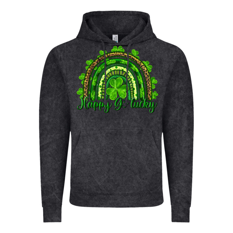 Saint Patricks Day Happy Go Lucky Rainbow Vintage Hoodie by RanaPortraitStore | Teevron