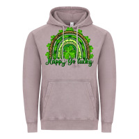 Vintage Zinc Saint Patricks Day Happy Go Lucky Rainbow Vintage Hoodie - RanaPortraitStore