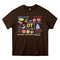 Chocolate Brown biliteral coordintiom Heavy Core Tee - MaliasSmallBusiness