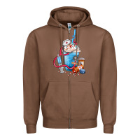 Chestnut Nurse frappe coffee Zipper Hoodie - FaDigitalArtStudio