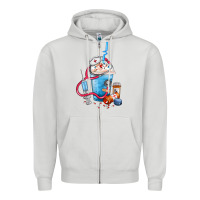 Dove Grey Nurse frappe coffee Zipper Hoodie - FaDigitalArtStudio