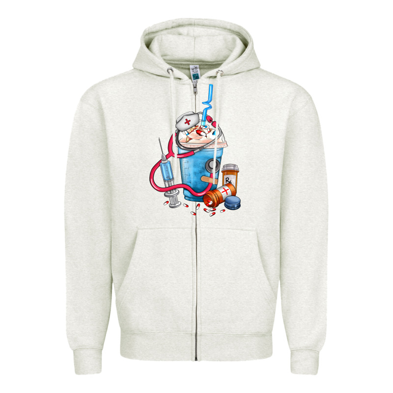 Nurse Frappe Coffee Zipper Hoodie by FaDigitalArtStudio | Teevron