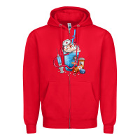 Red Nurse frappe coffee Zipper Hoodie - FaDigitalArtStudio