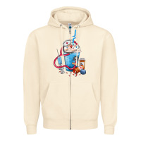 Sandshell Nurse frappe coffee Zipper Hoodie - FaDigitalArtStudio