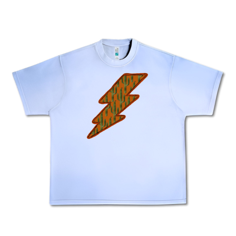 Western Cactus Lightning Orange Background Urban Heavy Tee by Bettercallsaul | Teevron