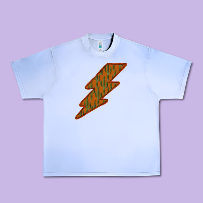 Western Cactus Lightning Orange Background Urban Heavy Tee Designed By Bettercallsaul